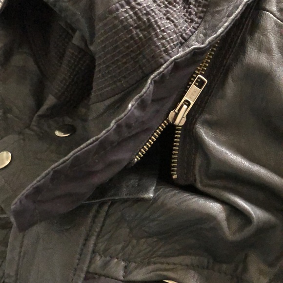 YIGAL AZROUEL Mens Leather and cotton Jacket Size L - Picture 8 of 10